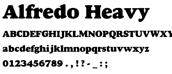 Alfredo Heavy font